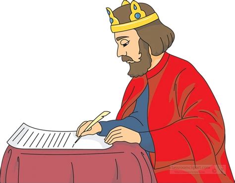 king john signing magna carta clipart - Classroom Clip Art