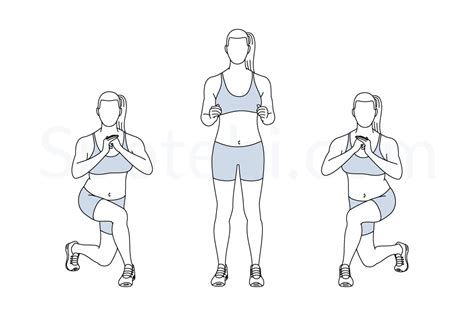 Curtsy Lunge | Illustrated Exercise Guide