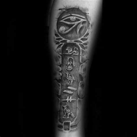 30 Hieroglyphics Tattoo Designs For Men - Ancient Egyptian Ink Ideas ...