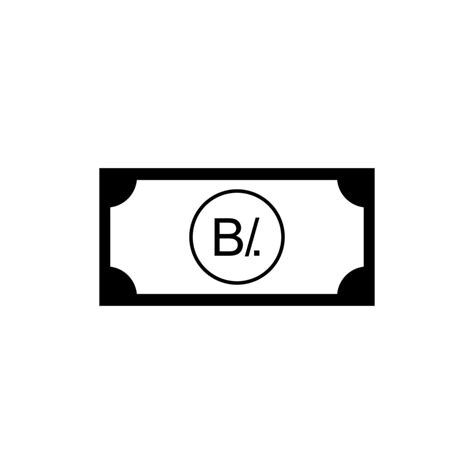 Panama Currency Symbol, Panamanian Balboa Icon, PAB Sign. Vector ...