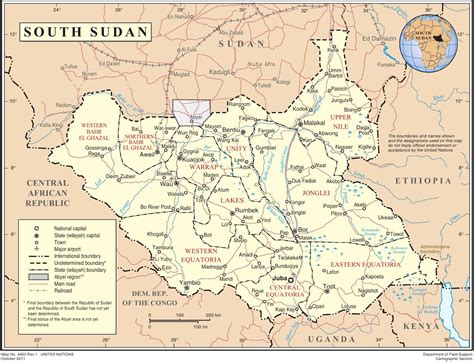 SUDÁN DEL SUR - MAPAS GEOGRÁFICOS DE SUDÁN DEL SUR