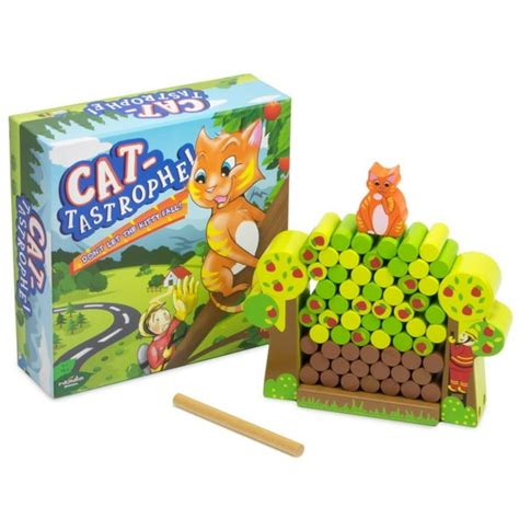 Cat-tastrophe! Children's Dexterity Game, Classic Wood Family Board Game by, PAWS-ITIVELY ...