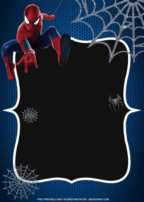 (FREE Printable) – Spiderman Baby Shower Invitation Templates ...