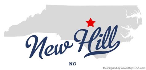 Map of New Hill, NC, North Carolina