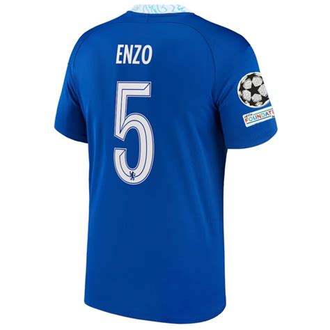 Nike Chelsea Enzo Fernandez Home Jersey w/ Champions League + Club Wor ...