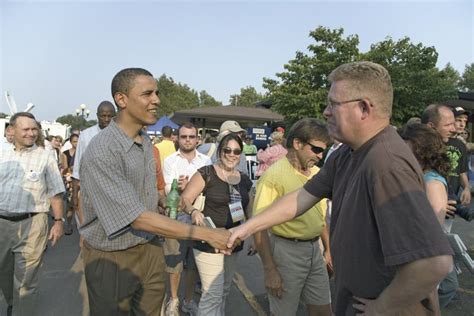 Barak Obama Shaking Hands editorial photography. Image of campaign ...