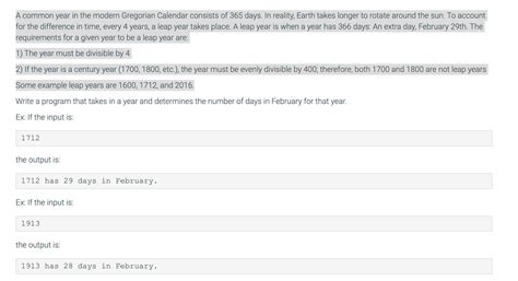 Solved A common year in the modern Gregorian Calendar | Chegg.com