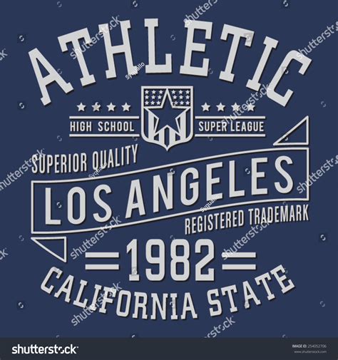 Athletic Sport Los Angeles Typography Tshirt Stock Vector (Royalty Free ...