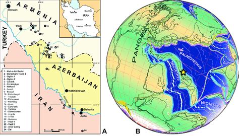 (A) Geographical position of Permian-Triassic boundary sections in the... | Download Scientific ...