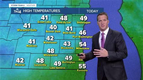 Mostly sunny with highs around 40 Saturday