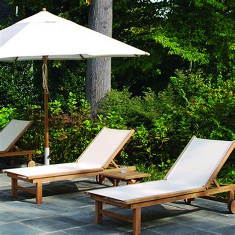 Kingsley Bate St. Tropez Teak 8 Piece Chaise Lounge Ensemble