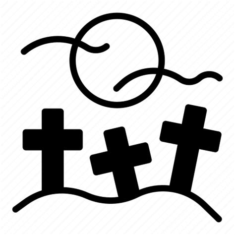 Scary, graveyard, burial, ground, churchyard, memorial, park icon - Download on Iconfinder