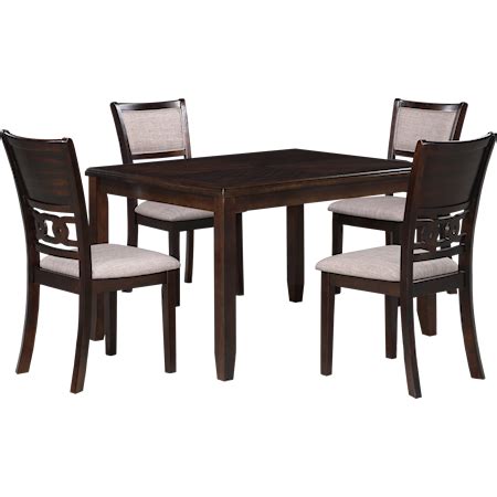 New Classic Furniture Gia D1701-548-CHY Contemporary 48" Dining Table and 4 Chairs Set | Del Sol ...