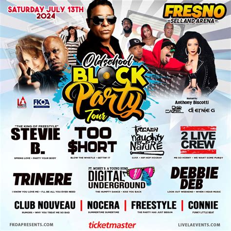 Oldschool Block Party Tour: Stevie B Too Short Naughty By Nature ...