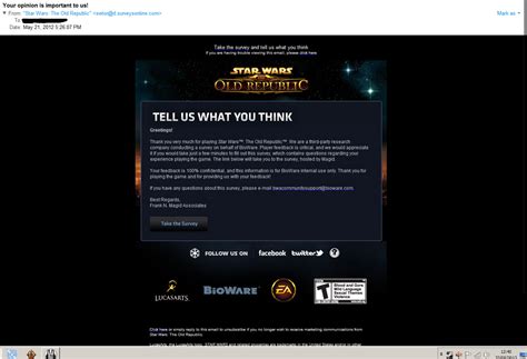 SWTOR expansion pack details hinted at by email survey : r/swtor