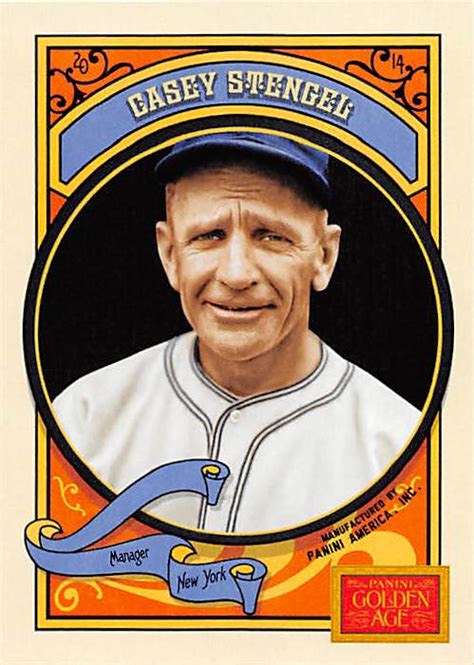 Casey Stengel baseball card (Brooklyn Dodgers) 2014 Panini Golden Age #35