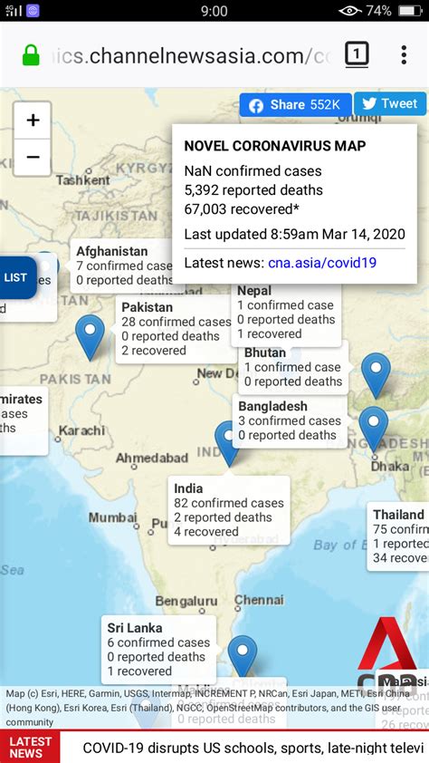 Corona virus cases Live updates amazing world map - HAPPY TO HELP TECH