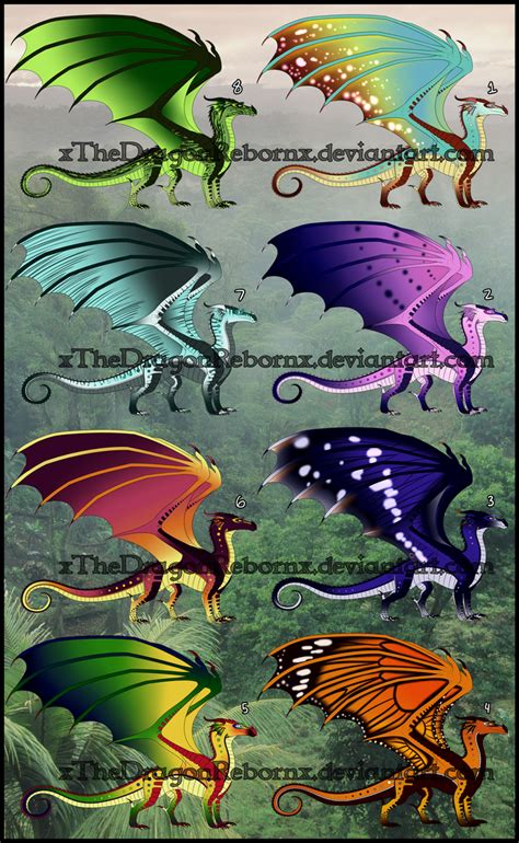 RainWing Adopt 3-4-17 [ALL SOLD] by xTheDragonRebornx on DeviantArt