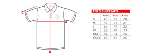 Polo shirt size chart – Vulfram