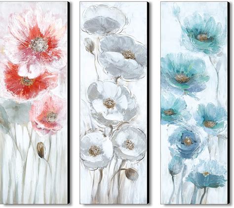 DAIBHIDH Vertical Lotus Canvas Art Wall Painting, 12x36inch, India | Ubuy