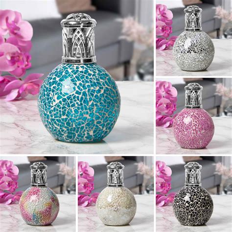 Desire Aroma Fragrance Lamp Crackled Mosaic Glass Scented Oil Burner ...