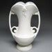 vintage ABINGDON pottery vase 522 white art deco handles