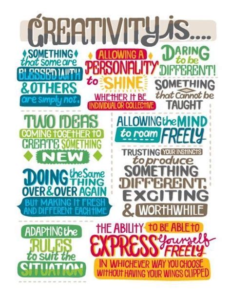 Words to remember about creativity - in our lives, as well as our ...