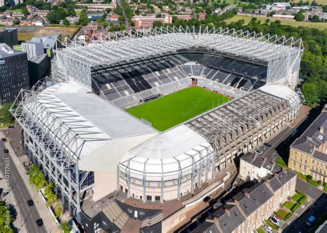 Aerial image of St James's Park Stadium the home of Newcastle United ...