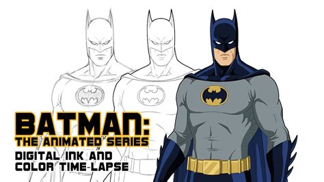 Batman (BTAS) Digital Ink and Color Time-lapse - YouTube