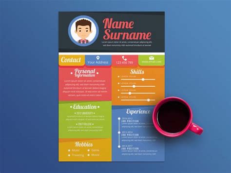 10 Free Colorful Resume Templates For The Creatively Challenged