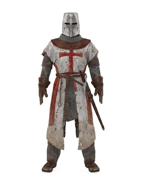 Templar Knight Armor Isolated Stock Illustration - Illustration of ...