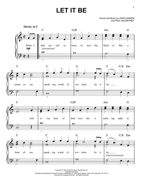 Let It Be | Sheet Music Direct