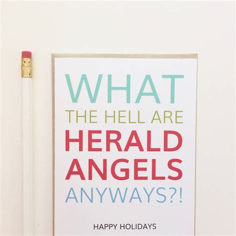 Funny Holiday Card Funny Christmas Card Herald Angels Card Happy ...