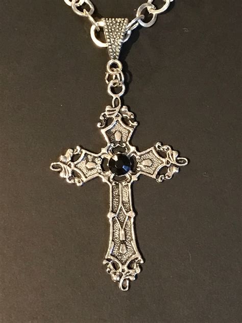 Large Cross on Chunky Chain Gothic - Etsy