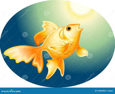 Gold fish stock vector. Illustration of cartoon, painting - 15830384