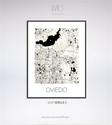 Oviedo Florida Oviedo FL Map Oviedo Map Oviedo Print - Etsy