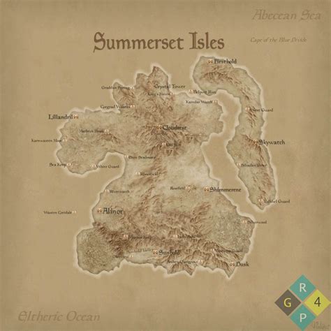 The Elder Scrolls Online Map Of Summerset Isles Expansion - www.r4pg.com