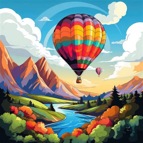 Premium Photo | A vibrant hot air balloon festival with colorful balloons floating in the sky