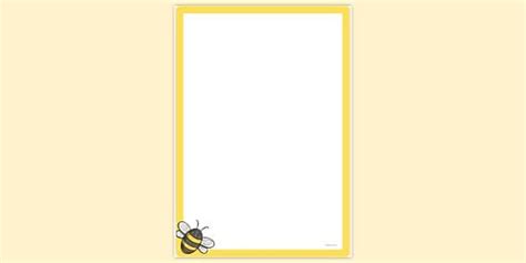 FREE! - Bee Page Border | Page Borders | Twinkl - Twinkl