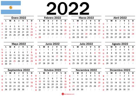 calendario 2022 con festivos argentina | Calendario, Dia de la soberania, Calendario en blanco