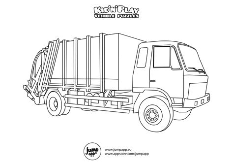 Free Garbage Truck Coloring Page, Download Free Garbage Truck Coloring Page png images, Free ...