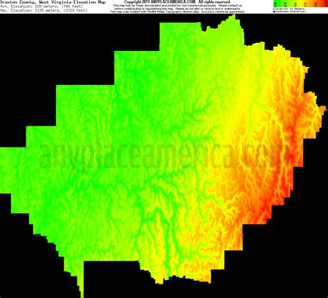 Free Braxton County, West Virginia Topo Maps & Elevations