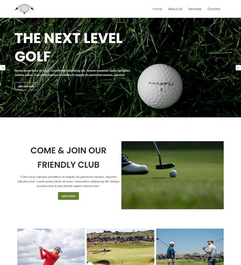 The Golf Court - Golf Course Template - TemplateToaster