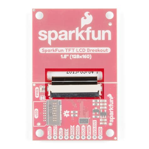 TFT LCD Breakout 1.8in 128x160 Hookup Guide - SparkFun Learn