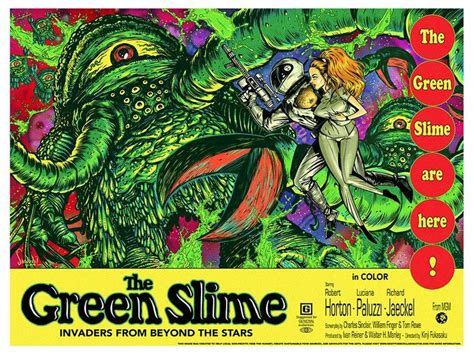 Awesome poster for THE GREEN SLIME! | Green slime, Movie monsters, Scary movies