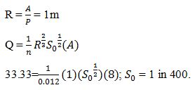 Manning's Equation - Fluid Mechanics Questions and Answers - Sanfoundry