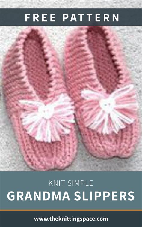 Knit Simple Grandma Slippers [FREE Knitting Pattern]