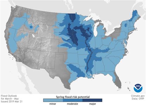 NOAA: 2019 Flood Prediction Map For United States | Unofficial Networks | Flood, Map, Red river