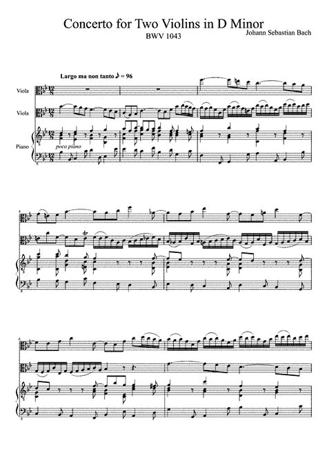 Concerto for 2 Violins in D minor, BWV 1043 (Bach, Johann Sebastian) - IMSLP: Free Sheet Music ...