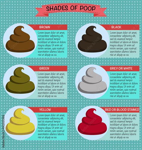 poop stool color changes color chart and meaning healthy concept stock - types of poop ...